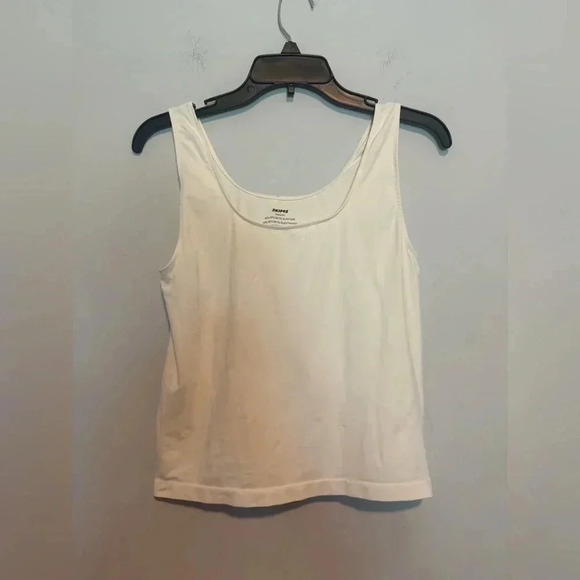 Skims Womens Scoop Neck Cropped Tank Top White (No size, pit-15'') - Picture 1 of 3